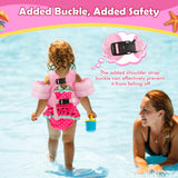 MoKo Toddler Swim Vest - Cute Toddler Floaties with Emergency Whistle for Boys and Girls 13-20-30 lbs Water Wings Arm Band Floaties Swim Training Equipment for Beach Swimming Pool Sea, Mermaid