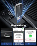 MoKo Wireless CarPlay Adapter for Apple iPhone (2025 Upgraded), Mini Car Play Wireless Adapter for iOS 10+ & Cars with Apple CarPlay, Wired Car Play to Wireless, Fast Response Stable Control No Delay