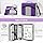 MoKo Zipper Binder, 3 inch 3 Ring Binder with Zipper, 600 Sheet Capacity Oxford Cloth Multi-Pocket School Binder Organizer, Handle and Shoulder Strap Included, Purple & Gray