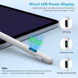 MoKo Stylus Pen for Touch Screen, Active Universal Stylus Pen Compatible with iPad/iPhone/Samsung/Lenovo/Xiaomi and Other iOS/Android Smartphone and Tablet Devices Tablet Pen with Power Display, White