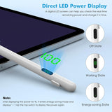 MoKo Stylus Pen for Touch Screen, Active Universal Stylus Pen Compatible with iPad/iPhone/Samsung and Other iOS/Android Smartphone and Tablet Devices Tablet Pen with Power Display, White