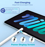 MoKo Stylus Pens for Touch Screens, Fast Charge Stylus Pen for Apple iPad/iPhone/Samsung/Lenovo/IOS/Android Tablets&Smart Phone Universal Stylus Capacitive Screen Pencil with Power Display, White