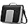 MoKo Zipper Binder, 3 inch 3 Ring Binder with Zipper, 600 Sheet Capacity Multi-Pocket School Binder organizer, Handle and Shoulder Strap Included, Black & Gray