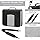 MoKo Zipper Binder, 3 inch 3 Ring Binder with Zipper, 600 Sheet Capacity Multi-Pocket School Binder organizer, Handle and Shoulder Strap Included, Black & Gray
