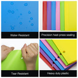 MoKo Durable Plastic Folders with 2 Pockets, 3 Hole Punch Presentation Folders, 12 Count, Letter Size, Assorted Colors