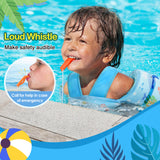 MoKo Toddler Swim Vest for Kids, Swim Arm Floaties 22-66 lbs Boys and Girls Cartoon Swimming Water Wings Pool Float Vests Sleeves Shoulder Straps Arm Band for Children Learn to Swim, Blue Shark