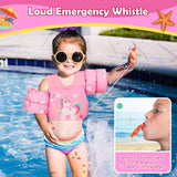 MoKo Toddler Swim Vest - Cute Toddler Floaties with Emergency Whistle for Boys and Girls 13-20-30 lbs Water Wings Arm Band Floaties Swim Training Equipment for Beach Swimming Pool Sea, Unicorn