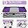 MoKo Zipper Binder, 3 inch 3 Ring Binder with Zipper, 600 Sheet Capacity Oxford Cloth Multi-Pocket School Binder Organizer, Handle and Shoulder Strap Included, Purple & Gray