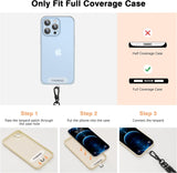 MoKo Crossbody Phone Lanyard, Adjustable Cell Phone Lanyard, Premium 8mm Thick Rope Mobile Phone Lanyard for iPhone, Samsung,and More | Phone Neck Strap×1, Wrist Strapx1, Lanyard Patch×2, Black