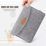 MoKo 9-11 Inch Felt Tablet Sleeve Bag Carrying Case Fits Tab S8 11", iPad Pro 11 inch, iPad 10th Generation 10.9", iPad 9th/8th/7th 10.2", iPad Air 5/4th 10.9", iPad 9.7", Tab A8 10.5" - Light Gray