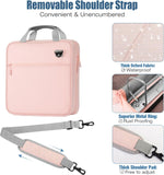 MoKo Zipper Binder, 3 Inch 3 ring Binder with Zipper,700 Sheets Capacity Zipper Binder with Shoulder Strap & Handle,Multi-Pocket Zipper Binder Organizer for Middle School, Pink + Gray