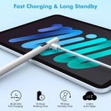 MoKo Stylus Pen for Touch Screen, Active Universal Stylus Pen Compatible with iPad/iPhone/Samsung/Lenovo/Xiaomi and Other iOS/Android Smartphone and Tablet Devices Tablet Pen with Power Display, White