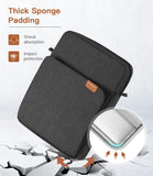 MoKo 13.3-14 Inch Laptop Sleeve Bag Fits MacBook Pro M3/M2 14" 2023, MacBook Pro 13" M2, New MacBook Air 13.6" M3/M2 2024/2022,Tab S8 Ultra 14.6",Handle Carrying Case with Shoulder Strap, Black & Gray