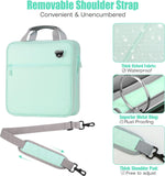 MoKo Zipper Binder, 2 Inch 3 ring Binder with Zipper,500 Sheets Capacity Zipper Binder with Shoulder Strap & Handle,Multi-Pocket Zipper Binder Organizer for Middle School, Mint Green