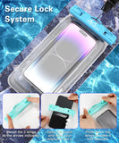 MoKo Floating Waterproof Phone Pouch [2 Pack], Floatable Phone Case Dry Bag with Lanyard Compatible withiPhone 14 13 12 11 Pro Max X/Xr/Xs, SE 3, Samsung S21/S20/S10/S9/S8, Sky Blue+Mint Green
