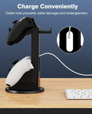 MoKo Universal Stand for Gamepad and Headphone Stand, 2 in 1 Game Controller Stand Holder Storage Organizer for ps5, ps4, xbox One, Xbox Series, Controller Stand Gaming Accessories, Black