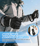 MoKo Wasserdicht Winter Handschuhe Mann Frau, Thermo 3M Thinsulate Handschuh Kalt Wetter, Touchscreen&Anti-Rutsch Griff Ski Handschuh für Snowboarden Radfahren Laufen Wandern Autofahren Outdoor Sport