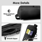 MoKo Pen Holder for Notebook, Pencil Pouch with Adjustable Elastic Band, Slim Portable Zipper Pen Pouch Holder for Planners, Journals, Book, Black