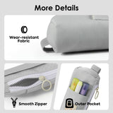 MoKo Pen Holder for Notebook, Pencil Pouch with Adjustable Elastic Band, Slim Portable Zipper Pen Pouch Holder for Planners, Journals, Book, Grey