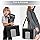 MoKo Zipper Binder, 3 inch 3 Ring Binder with Zipper, 600 Sheet Capacity Multi-Pocket School Binder organizer, Handle and Shoulder Strap Included, Black & Gray
