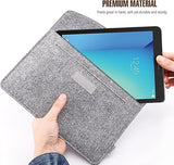 MoKo 9-11 Inch Felt Tablet Sleeve Bag Carrying Case Fits Tab S8 11", iPad Pro 11 inch, iPad 10th Generation 10.9", iPad 9th/8th/7th 10.2", iPad Air 5/4th 10.9", iPad 9.7", Tab A8 10.5" - Light Gray