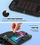MoKo Carrying Case for Nintendo Switch 2(2025), Protective Hard Shell Portable Travel Carry Case Pouch holds 10 Cartridges with Pockets for Switch 2 Accessories and Games, Black