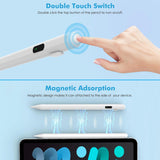 MoKo Stylus Pen for Touch Screen, Active Universal Stylus Pen Compatible with iPad/iPhone/Samsung and Other iOS/Android Smartphone and Tablet Devices Tablet Pen with Power Display, White