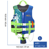 MoKo Swimming Vest for Kids 46-77 lbs, Clearance Children Swim Vests Water Activity Equipment Cute Pattern Watersports Swimming Device for Toddlers Boys Girls, L Size - Indigo
