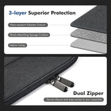MoKo 9-11 Inch Tablet Sleeve Carrying Case with Handle, Padded Protective Travel Bag for New 11-inch iPad Air 4 2026/Pro M5/ A16, iPad 10th/Air 5/4th 10.9, i-Pad 9/8th 10.2,Tab S9/S8 11, Black