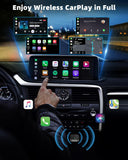MoKo Wireless CarPlay Adapter for Apple iPhone (2025 Upgraded), Mini Car Play Wireless Adapter for iOS 10+ & Cars with Apple CarPlay, Wired Car Play to Wireless, Fast Response Stable Control No Delay