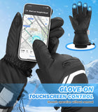 MoKo Wasserdicht Winter Handschuhe Mann Frau, Thermo 3M Thinsulate Handschuh Kalt Wetter, Touchscreen&Anti-Rutsch Griff Ski Handschuh für Snowboarden Radfahren Laufen Wandern Autofahren Outdoor Sport