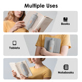 MoKo Pen Holder for Notebook, Pencil Pouch with Adjustable Elastic Band, Slim Portable Zipper Pen Pouch Holder for Planners, Journals, Book, Grey