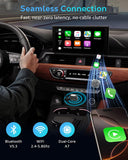 MoKo CarPlay Wireless Adapter for iPhone, Convert Wired CarPlay to Wireless Dongle Box, Plug and Play Stable Bluetooth Car Play Adapter for iPhones iOS 10+ and Cars with Built-in Wired Car Play