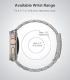 MoKo Titan Armband Kompatibel mit Apple Watch Ultra 3/2/1 Strap 49mm 46mm 45mm 44mm 42mm,Metall Ersatzarmband Uhrenarmband für iWatch SE3/SE2/SE Series 11 10 9 8 7 6 5 4 3 2 1,Silber