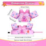 MoKo Toddler Swim Vest - Cute Toddler Floaties with Emergency Whistle for Boys and Girls 22-66 lbs Water Wings Arm Band Floaties Swim Training Equipment for Beach Swimming Pool Sea, Pink Octopus