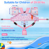 MoKo Kids Swimming Vest, Toddler Floaties, Arm Band Floaties with Adjustable Strap, Swim Jacket Water Wing Pool Float, Water Sports Learning Swim Training Equipment, Pink Whale