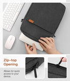 MoKo 13.3-14 Inch Laptop Sleeve Bag Fits MacBook Pro M3/M2 14" 2023, MacBook Pro 13" M2, New MacBook Air 13.6" M3/M2 2024/2022,Tab S8 Ultra 14.6",Handle Carrying Case with Shoulder Strap, Black & Gray