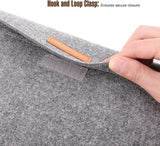 MoKo 9-11 Inch Felt Tablet Sleeve Bag Carrying Case Fits Tab S8 11", iPad Pro 11 inch, iPad 10th Generation 10.9", iPad 9th/8th/7th 10.2", iPad Air 5/4th 10.9", iPad 9.7", Tab A8 10.5" - Light Gray