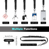 MoKo Universal Crossbody Cell Phone Lanyard Strap for iPhone, 1 Pack, Black