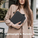 MoKo 9-11 Inch Tablet Sleeve Carrying Case with Handle, Padded Protective Travel Bag for New 11-inch iPad Air 4 2026/Pro M5/ A16, iPad 10th/Air 5/4th 10.9, i-Pad 9/8th 10.2,Tab S9/S8 11, Black