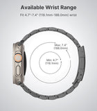 MoKo Titanium Band Compatible with Apple Watch Ultra 3/2/1 49mm,S11/S10 46mm,9/8/7 45mm,SE3/SE2/SE/6/5/4 44mm,3/2/1 42mm,Titanium Replacement Watch Band with Folding Clasp