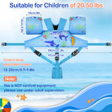 MoKo Kids Swimming Vest, Toddler Floaties, Arm Band Floaties with Adjustable Strap, Swim Jacket Water Wing Pool Float, Water Sports Learning Swim Training Equipment, Blue Shark
