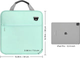 MoKo Zipper Binder, 2 Inch 3 ring Binder with Zipper,500 Sheets Capacity Zipper Binder with Shoulder Strap & Handle,Multi-Pocket Zipper Binder Organizer for Middle School, Mint Green