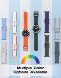 MoKo Sport Band for Samsung Galaxy Watch 8 Band 40mm 44mm/Galaxy Watch 8 Classic 46mm, Soft Silicone Replacement Strap for Men Women, S/M, White