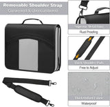 MoKo Zipper Binder, 3-Inch 3 Rings Binder with Zipper, 600 Sheet Capacity Multi-Pocket School Bag Organizer, Handle and Shoulder Strap Included, Black & Gray