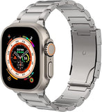 MoKo Titan Armband Kompatibel mit Apple Watch Ultra 3/2/1 Strap 49mm 46mm 45mm 44mm 42mm,Metall Ersatzarmband Uhrenarmband für iWatch SE3/SE2/SE Series 11 10 9 8 7 6 5 4 3 2 1,Silber