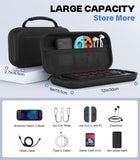 MoKo Carrying Case for Nintendo Switch 2 2025, Protective Hard Shell Portable Travel Carry Case Pouch Holds 10 Cartridges w/Pockets for Switch 2 Accessories and Games, Black
