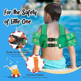 MoKo Toddler Swim Vest for Kids, Swim Arm Floaties 13-70lbs Cartoon Swimming Water Wings Pool Float Vests Sleeves Shoulder Straps Arm Band for Children Learn to Swim