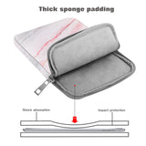 MoKo 9-11 Inch Tablet Sleeve Bag Carrying Case Fits New 11-inch iPad Pro M4/iPad AirM2 2024,iPad Air 5/4/3 10.9"/10.5",iPad Pro 11 M2,iPad 10th 10.9,iPad 9/8th Gen 10.2,Tab S8/S9 11", Pink Gray Marble
