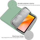 MoKo 12.9 Inch Tablet Sleeve Fits 13 Inch New iPad Pro M4 & Air M2 2024,iPad Pro 12.9 M2&M1,Galaxy Tab S8+/S9+ 12.4,Surface Laptop Go,Polyester Bag Fit with Apple Pencil or Smart Keyboard, Bodhi Green